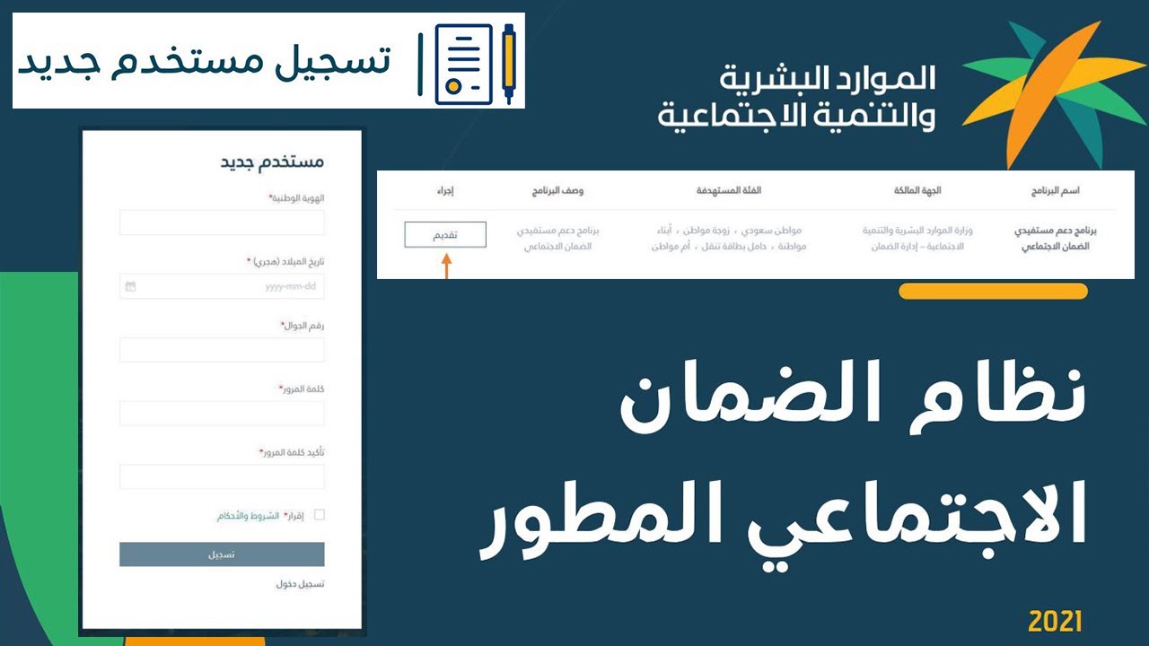 مستفيدين الضمان الاجتماعي المطور