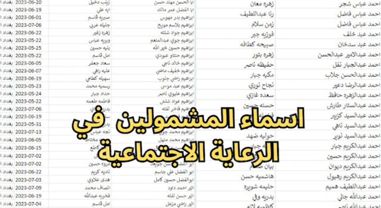 الآن.. أسماء المشمولين في الرعاية الاجتماعية بالعراق الوجبة الأخيرة 2023 عبر موقع وزارة العمل 2 الآن.. أسماء المشمولين في الرعاية الاجتماعية بالعراق الوجبة الأخيرة 2023 عبر موقع وزارة العمل