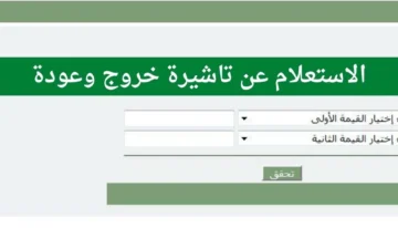 طريقة الاستعلام عن صلاحية تأشيرة خروج وعودة برقم الإقامة 1445 عبر أبشر