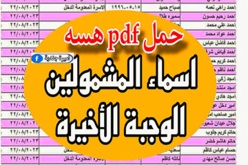 نزل اسماء المشمولين الوجبة الاخيرة 2023 بالرعاية الاجتماعية pdf | بحث منصة مظلتي spa.gov.iq