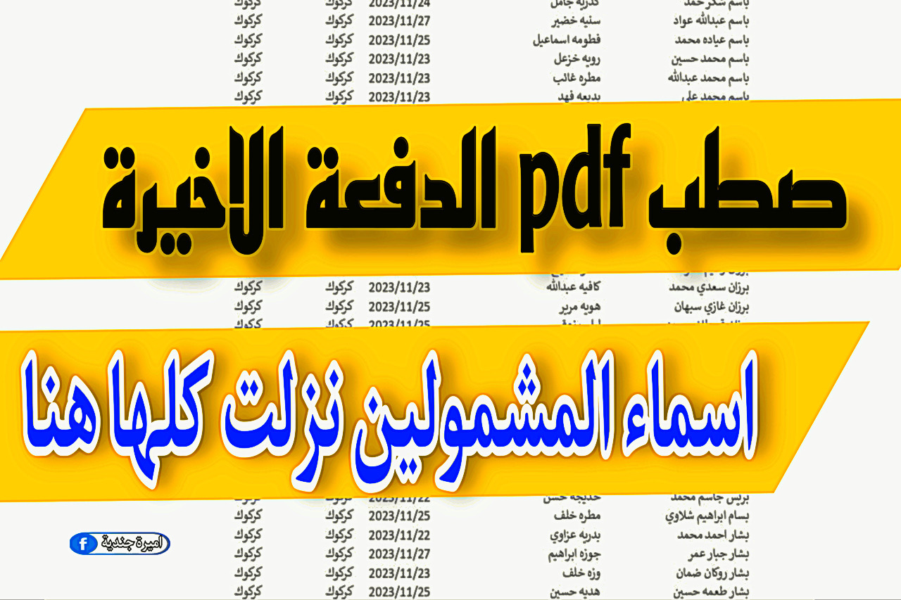 بحث اسماء المشمولين بالرعاية الاجتماعية 2023 الوجبة الاخيرة | فتح اسماء المستفيدين منصة مظلتي pdf