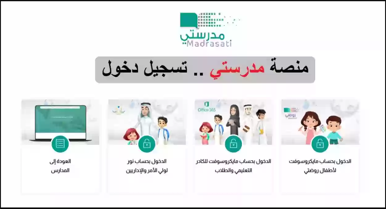 “schools.madrasati” رابط تسجيل الدخول على منصة مدرستي 1445 تسجيل دخول كادر الطلاب برقم الهوية