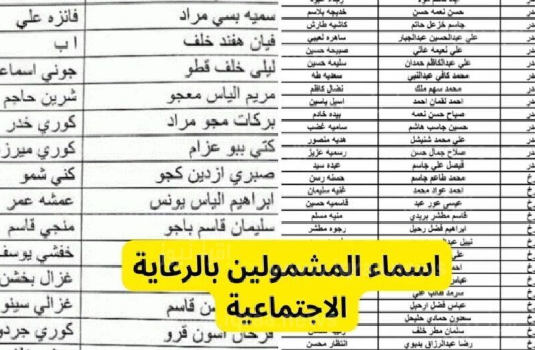 الان إعلان كشوفات أسماء المشمولين في الرعاية الاجتماعية الوجبة الأخيرة جميع المحافظات 2 الان إعلان كشوفات أسماء المشمولين في الرعاية الاجتماعية الوجبة الأخيرة جميع المحافظات