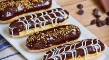 أسهل طريقة لعمل الاكلير في البيت بخطوات سهلة وبسيطة