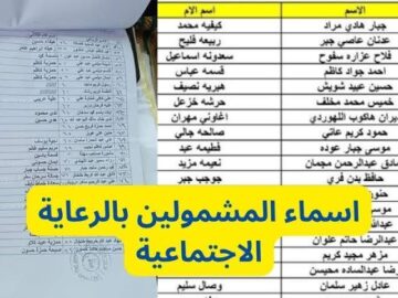 المشمولين بالرعاية الاجتماعية الوجبة السابعة 2023 في العراق “منصة مظلتي“