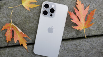 iphone 15 pro max review outside leaves