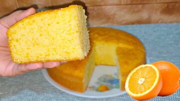 طريقة عمل كيكه البرتقال الهشة والسريعة باحلي طعم