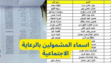 تم الاعلان.. اسماء المقبولين في الرعاية الاجتماعية الوجبة الاخيرة 2023 عبر موقع وزارة العمل العراقية