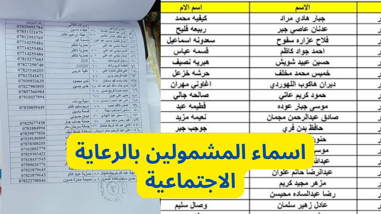 تم الاعلان.. اسماء المقبولين في الرعاية الاجتماعية الوجبة الاخيرة 2023 عبر موقع وزارة العمل العراقية 2 تم الاعلان.. اسماء المقبولين في الرعاية الاجتماعية الوجبة الاخيرة 2023 عبر موقع وزارة العمل العراقية