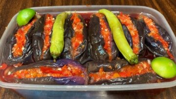 طريقة عمل الباذنجان المخلل المسلوق مثل المطاعم بالمنزل بطعمه المميز