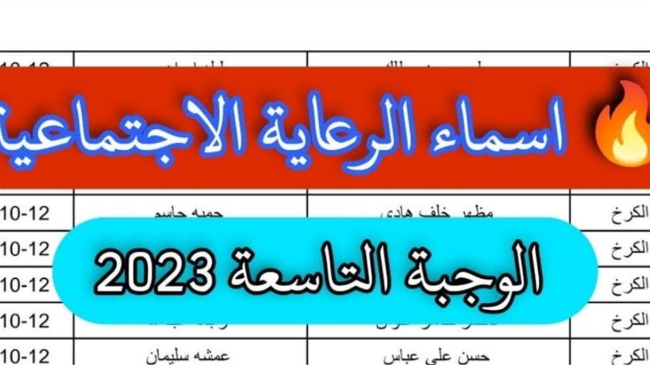 NOW رابط تنزيل كشوفات أسماء المشمولين بالرعاية الاجتماعية 2023 الوجبة الأخيرة