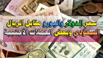 أسعار الدولار مقابل الريال السعودي اليوم والجنيه المصري والعملات الأخرى في السعودية 25 مايو 2024