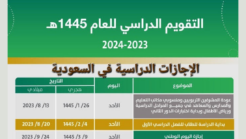 “تبعًا للخطة الدراسية” وزارة التعليم تكشف عن التقويم الدراسي بعد التعديل الأخير 1445