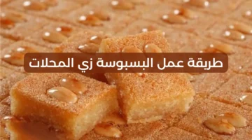 طريقة عمل البسبوسة زي المحلات