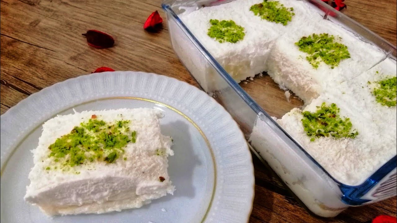 طريقة عمل حلى جوز الهند البارد