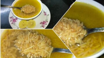 طريقة عمل شوربة لسان العصفور في المنزل في 5 دقائق فقط