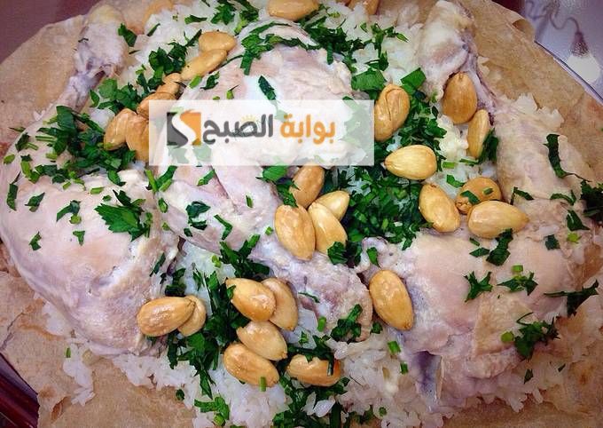 طريقة عمل منسف أردني بالدجاج سهل وسريع 5 طريقة عمل منسف أردني بالدجاج سهل وسريع