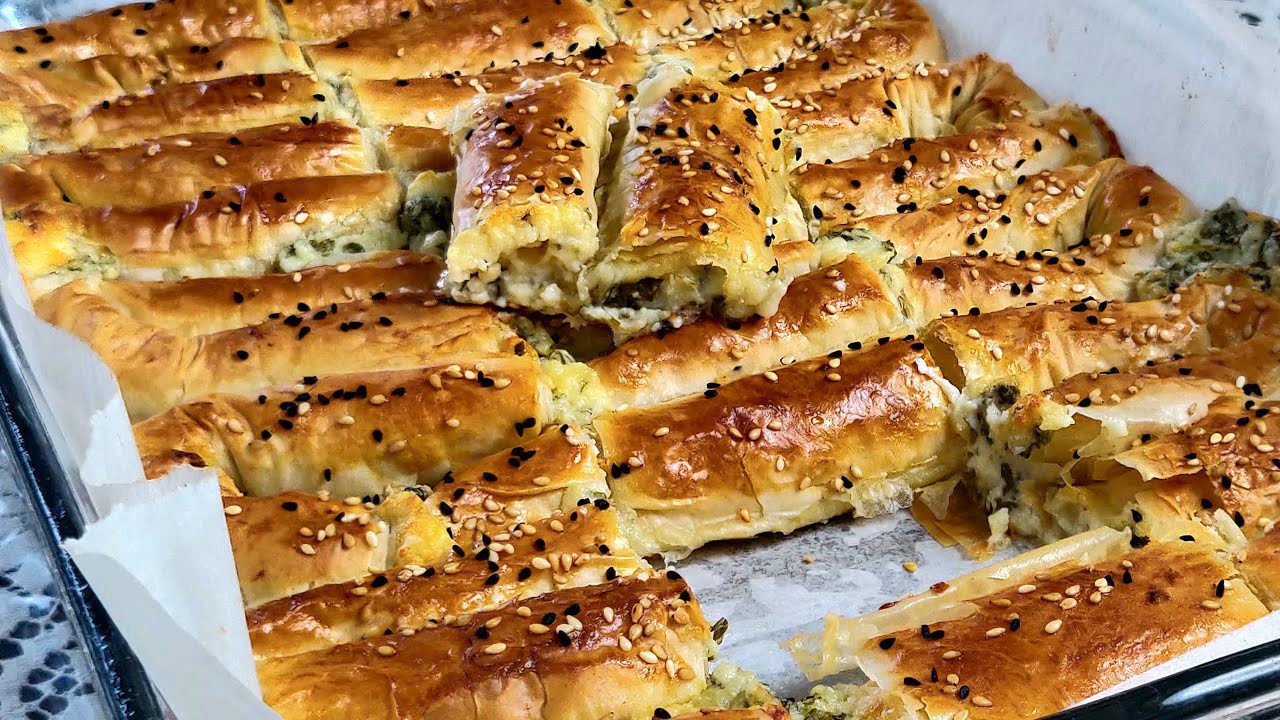 فطائر الجبنة التركية بعجينة الفيلو المميزة بطعم رائع وبدون عجن