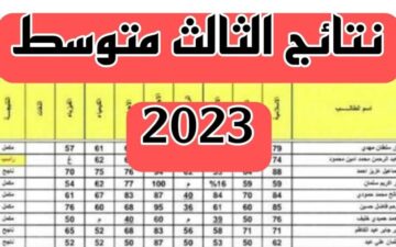 رابط نتائج الصف الثالث متوسط 2023 الدور الثالث عبر موقع نتائجنا results.mlazemna بجميع المحافظات