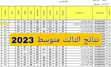 “رسميا” رابط نتائج الثالث المتوسط 2023 الدور الثالث عبر نتائجنا pdf جميع محافظات العراق mlazemna