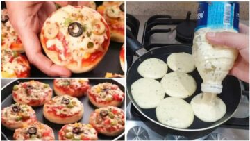 طريقة عمل بيتزا الطاسة السريعة لن تفرقيها عن البيتزا الجاهزة في 10 دقائق بدون خميرة بدون فرن 