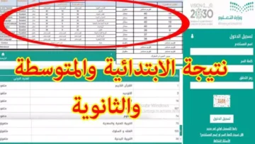 كيفية استخراج نتائج نظام نور برقم الهوية 1445 الفصل الأول الدراسي ابتدائي متوسط ثانوي
