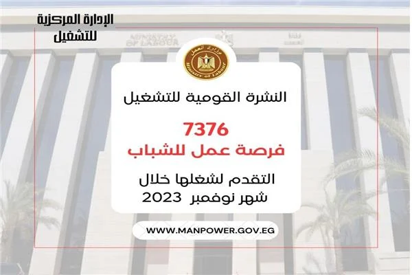 بمرتبات مجزية.. “وزارة العمل” تعلن عن 7376 وظيفة شاغرة| كافة التفاصيل