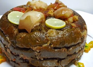 طريقة عمل طاجن ورق العنب بالكوارع بطعم لذيذ ومذاق شهي