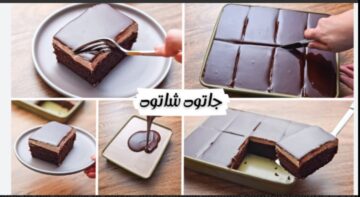 بكوب دقيق هتعملي احلى جاتوه شاتوه بالكريمة وصوص الشيكولاتة