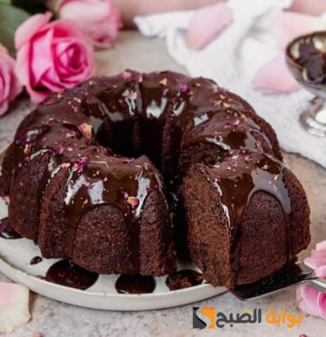 كيكة الشوكولاتة الاقتصادية بدون بيض أو  زبدة أو خلاط طرية وهشة
