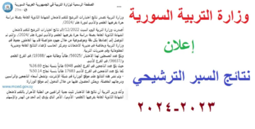 استعلم عنها الآن.. رابط استخراج نتائج السبر الترشيحي في سوريا 2023-2024