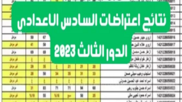 رابط نتائج اعتراضات السادس الإعدادي 2023 في جميع المحافظات العراقية