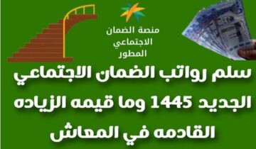 “المعاش الجديد الشهر”سلم رواتب الضمان الاجتماعي بحسب ما أبانت عنه وزارة الموارد البشرية