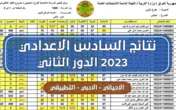 رابط نتائج السادس الاعدادي 2023 الدور الثالث “موقع نتائجنا“
