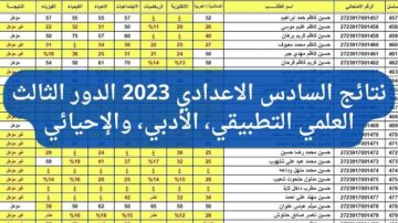 “برابط مباشر“ الاستعلام نتائج السادس الاعدادي الدور الثالث احيائي وأدبي في عموم العراق