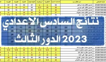 رابط نتائج السادس الاعدادي العراق الدور الثالث 2023 عبر موقع نتائجنا results.mlazemna موعد إعلان النتيجة