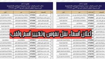 “حملها pdf” رابط تحميل أسماء نقل النفوس الوجبة الجديدة 2024 في عموم العراق