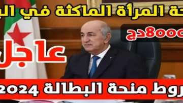 “دعم وانتي في البيت” التسجيل في منحة البطالة للمرأة المتزوجة الماكثة في البيت 2023 في الجزائر والشروط اللازمة