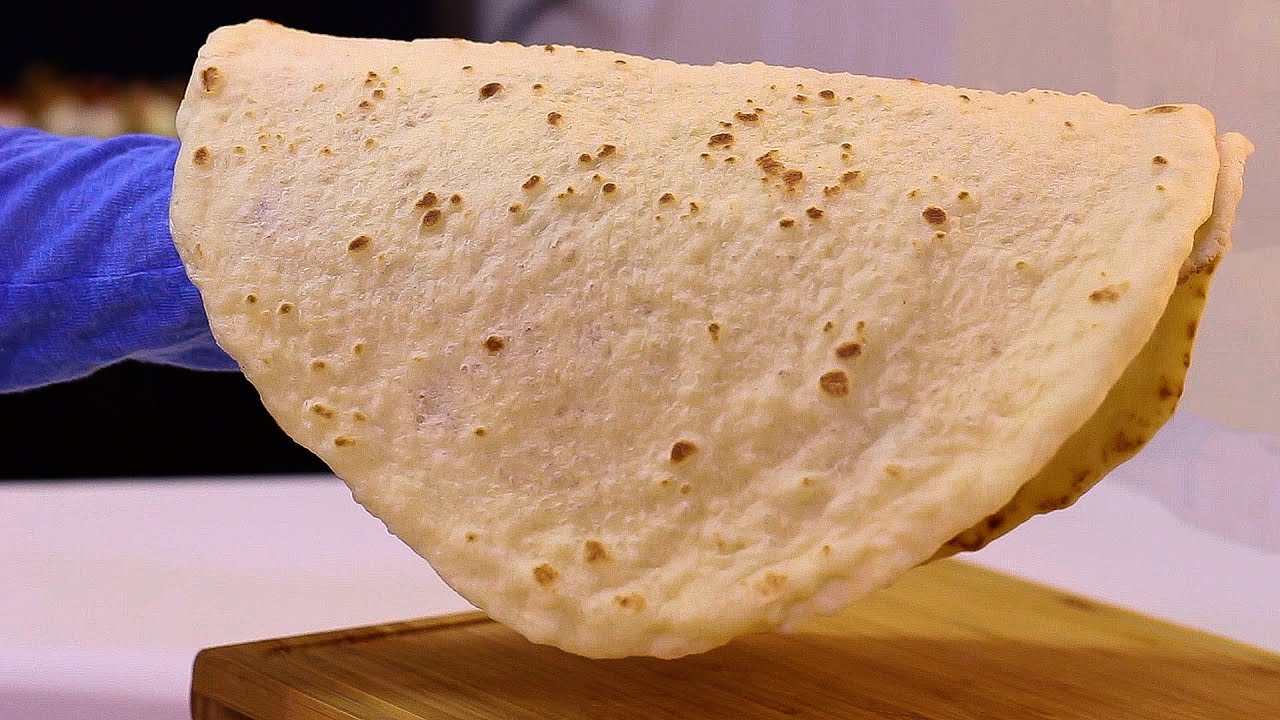 بدون فرن .. خبز الصاج عيش الشاورما السورى طري وخفيف ومنفوخ فى 5 دقائق بطعم ومذاق رهيب واحلى من الجاهز 5 بدون فرن .. خبز الصاج عيش الشاورما السورى طري وخفيف ومنفوخ فى 5 دقائق بطعم ومذاق رهيب واحلى من الجاهز