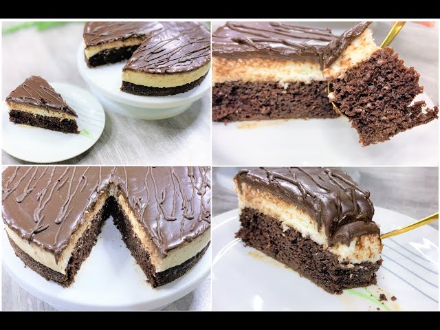 كيكة الباونتي الباردة بثلاث طبقات طعم غني بالشوكولاتة وجوز الهند حلوة وخفيفة وسهلة التحضير 5 كيكة الباونتي الباردة بثلاث طبقات طعم غني بالشوكولاتة وجوز الهند حلوة وخفيفة وسهلة التحضير