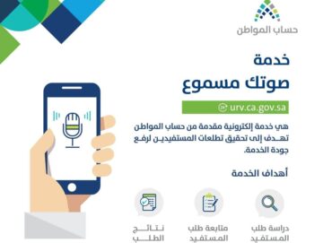 رقم حساب المواطن المجاني الموحد 1445  ca.gov.sa للشكاوى والاعتراض خدمة صوتك مسموع