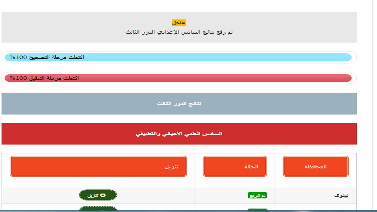 الآن ورسميًا نتائج السادس الإعدادي الدور الثالث في العراق 2023 “رابط التحميل وكيفية الحصول عليها”