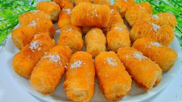 أصابع الكنافة بالقشطة حلوى فاخرة في خطوات بسيطة بطعم مميز ورائع