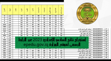استخراج نتائج السادس الإعدادي 2023 1