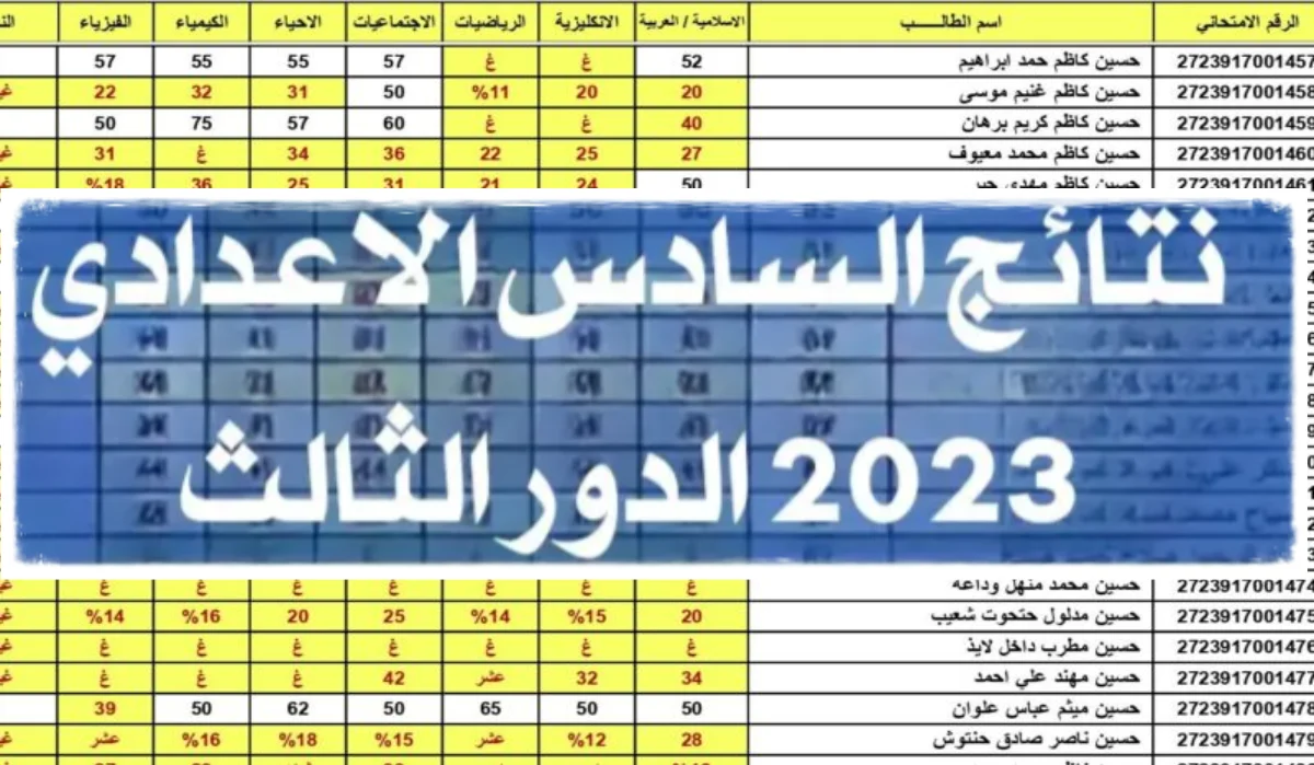 رابط نتائج السادس الإعدادي الدور الثالث في العراق عبر موقع نتائجنا 2023 2 رابط نتائج السادس الإعدادي الدور الثالث في العراق عبر موقع نتائجنا 2023