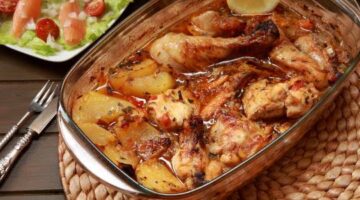 صينية دجاج بالبطاطس