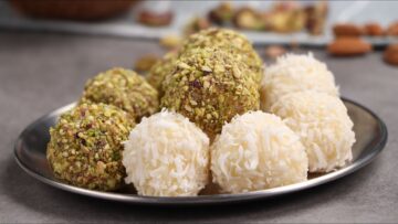 “حلى سريع وسهل وطعمه جنان” طريقة عمل كرات جوز الهند بالمكسرات بخطوات سهلة وسريعة ومكونات إقتصادية
