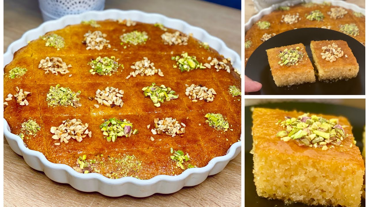 طريقة عمل كيكة البسبوسة السريعة دائبة ولذيذة وطعمها حكاية 5 طريقة عمل كيكة البسبوسة السريعة دائبة ولذيذة وطعمها حكاية