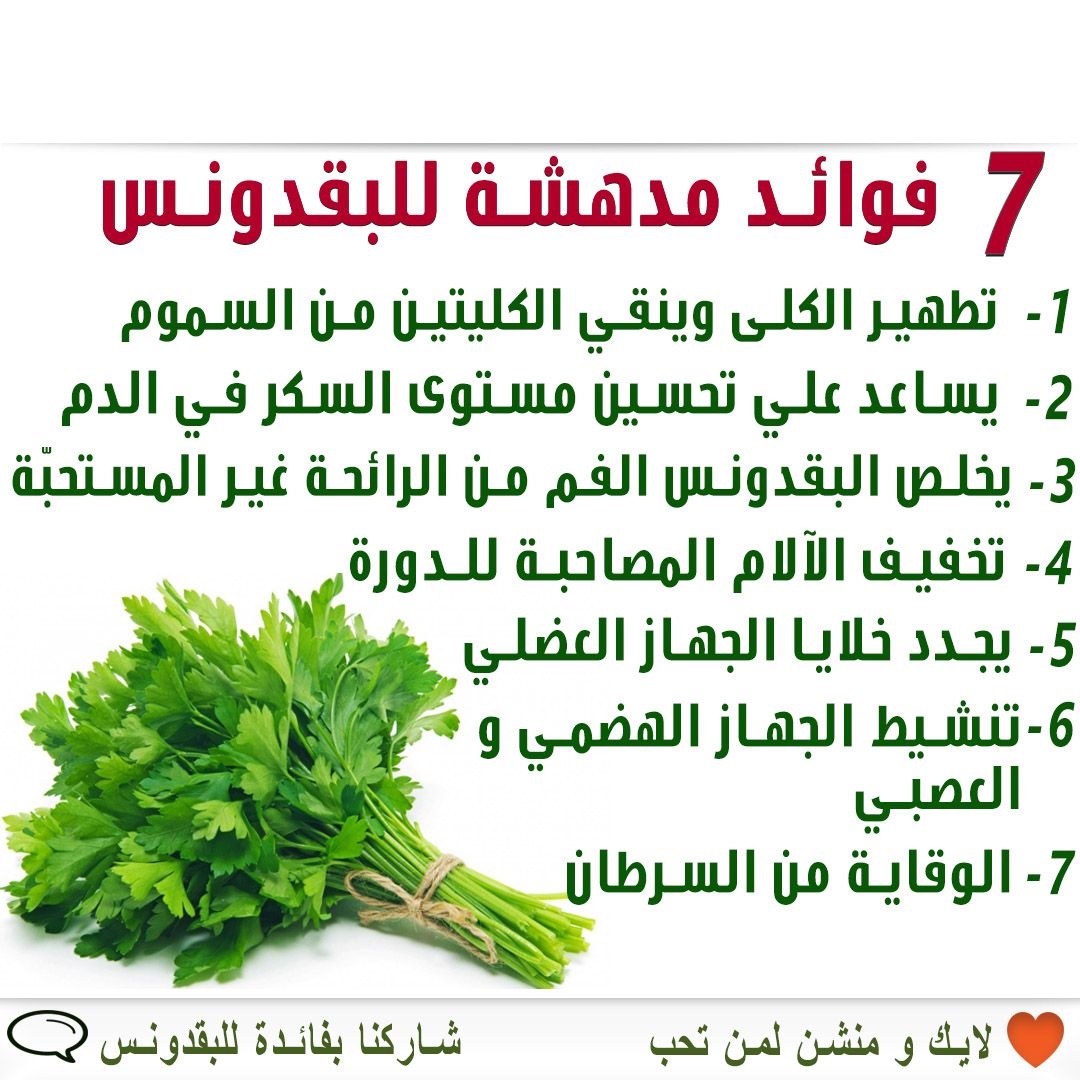 تعرف علي أهم فوائد البقدونس الصحية للجسم العشبه الخضراء السحرية