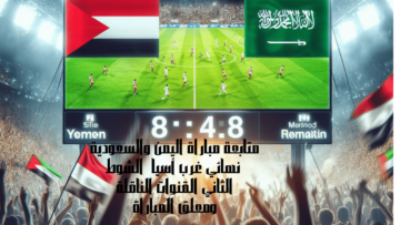 متابعة مباراة اليمن والسعودية نهائي غرب أسيا الشوط الثاني القنوات الناقلة ومعلق المباراة